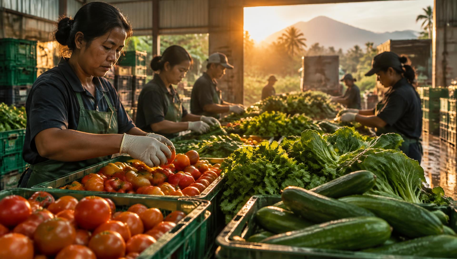 PRODUCE — Hasil yang konsisten dari kebun sendiri dan mitra, disortir dan dikemas.